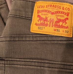 Mens Levi 511 gray jeans.